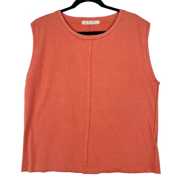 Free People Kasee Muscle Tee Sz XS Baked Earth Knit - Picture 3 of 13